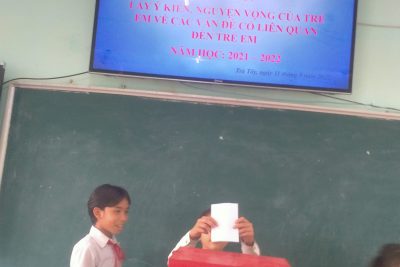 Diễn đàn lấy ý kiến nguyện vọng của trẻ em về các vấn đề có liên quan đến trẻ em